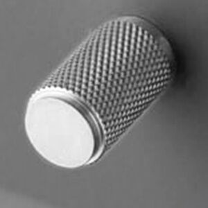 Chrome Brass Knurled - Brass Knob, Knurled Cabinet Handles, Set of 4